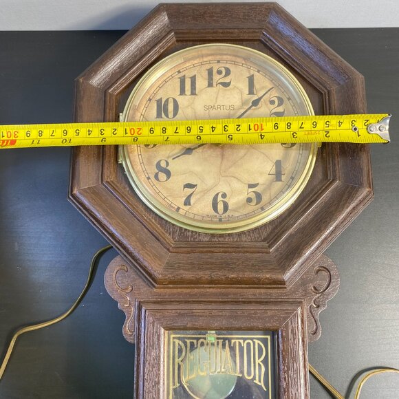 Vintage Spartus Regulator Pendulum Wall Clock Electric Working Mid Century,U.S.A - Picture 7 of 10